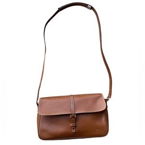 Longchamp Leather Brown Classic Flap Shoulder Bag